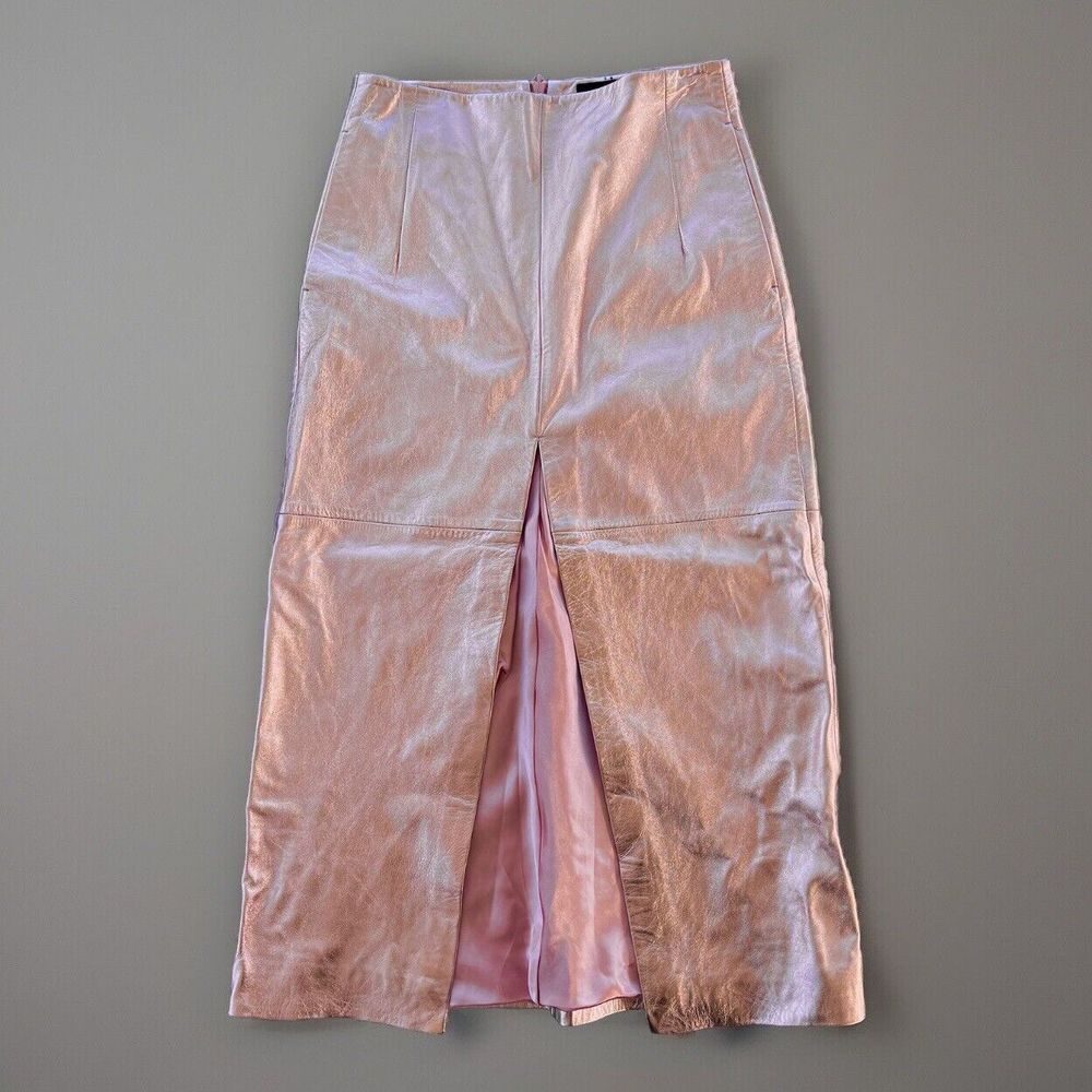 Muubaa Pink Midi Skirt with Front Slit